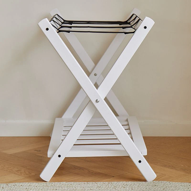 

Стеллаж для багажа в отеле, блок для хранения в спальне, складной стеллаж из натурального каучукового дерева Soporte Pared Maleta, коммерческая мебель