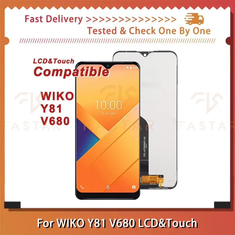 

6.2" Test For WIKO Y81 v680 LCD Display Touch Digitizer Assembly Replace mobile phone Screen Y81 v680 lcd