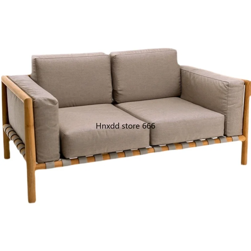 

Weaving sofa outdoor high-end anti-corrosion wood rattan chair sofa model room living room furniture