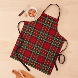 Red Tartan, Stewart Clan Apron Salon Kitchen For Men Apron