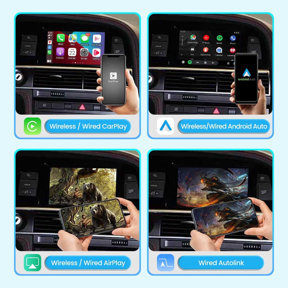 New JoyeAuto Wireless CarPlay Decoder for Audi Car with MMI 2G 2003-2009 Android Auto Module Mirroring AirPlay Retrofit Car Play