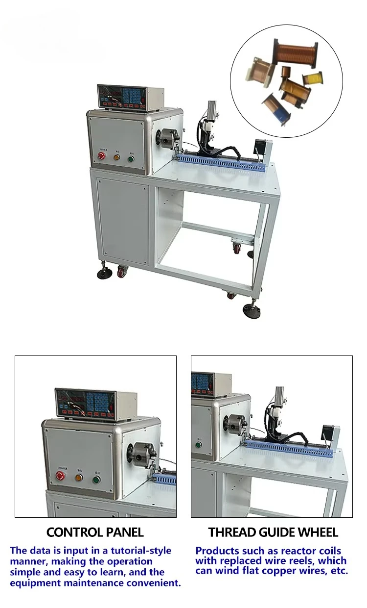 Máquina de enrolamento de bobina de fio plano de cobre de 50 m2, operação fácil para fazer bobinas de transformador com componentes de núcleo de motor