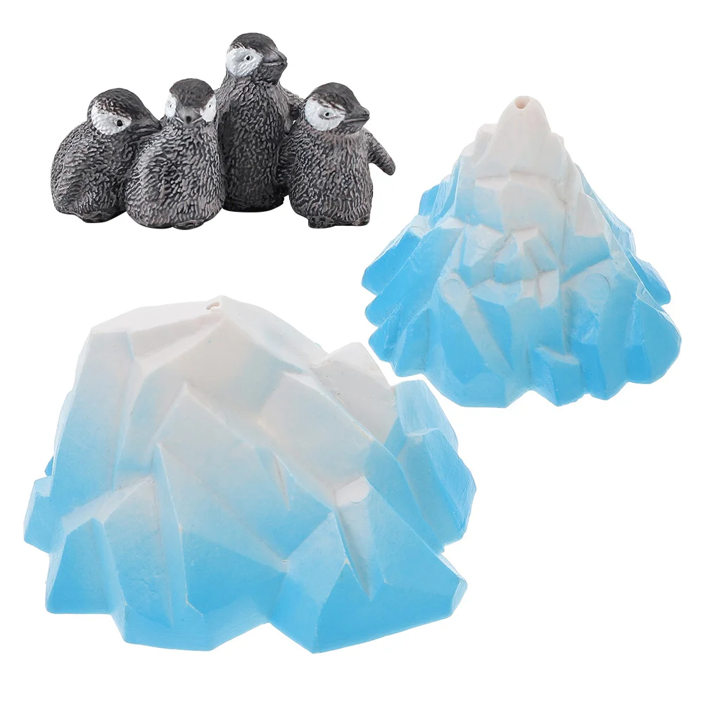 

2Pcs Simulation Iceberg Decor for Fish Tank: Realistic Arctic Winter Scene Enhancement with Safe Fish Exploration Space and