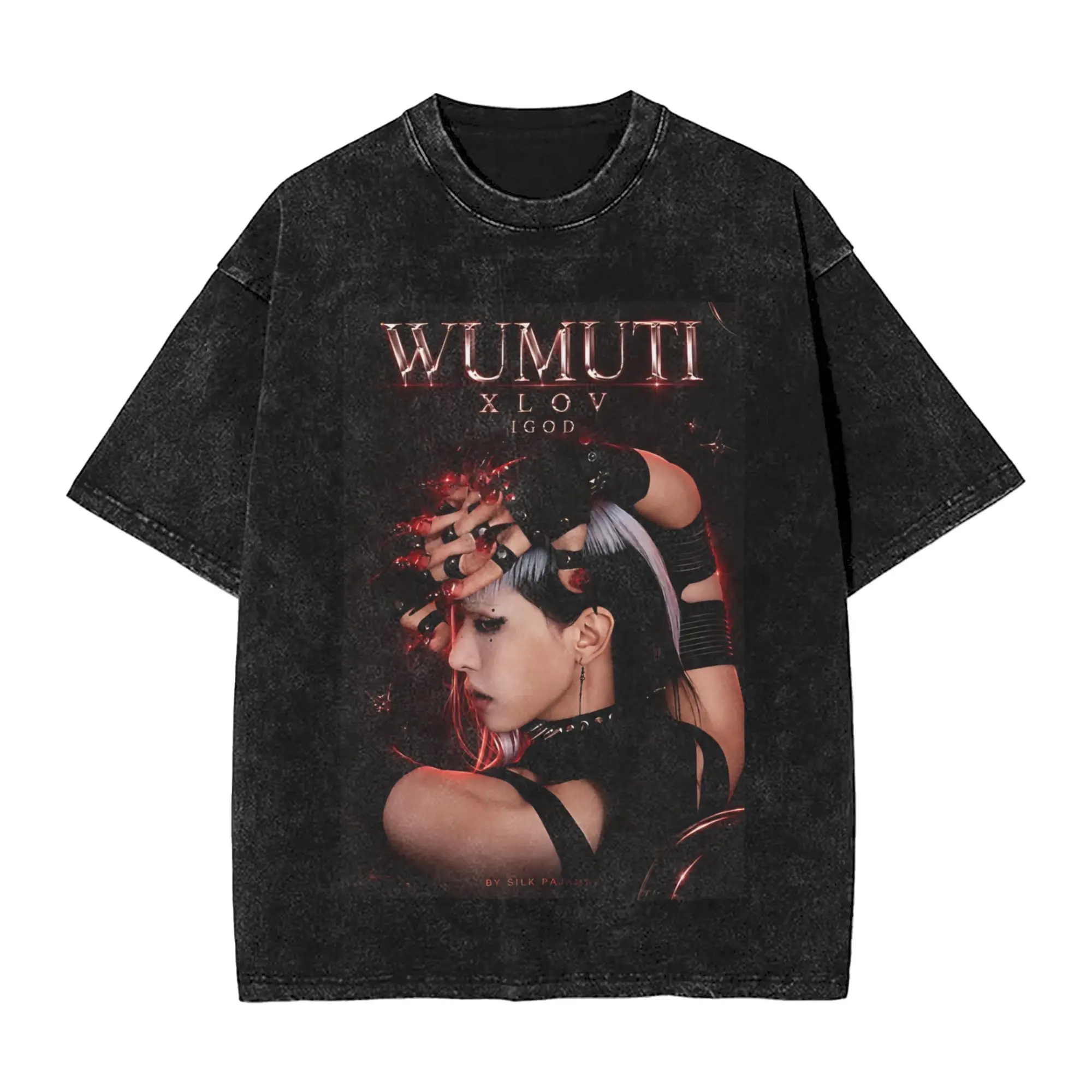  XLOV UXLXVE Members Outfit Washed T Shirts for Men Women Streetwear Hip Hop T-Shirt Summer  Tee Shirt Cotton