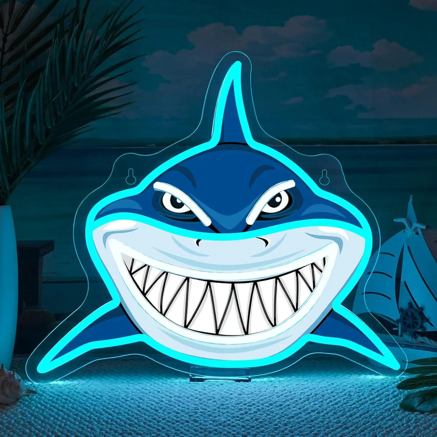 

Shark Neon Sign Ocean Decor Light Up for Wall Decor Modern Led Sign for Game Room Home Bar Bedroom Cafe Man Cave Decorations