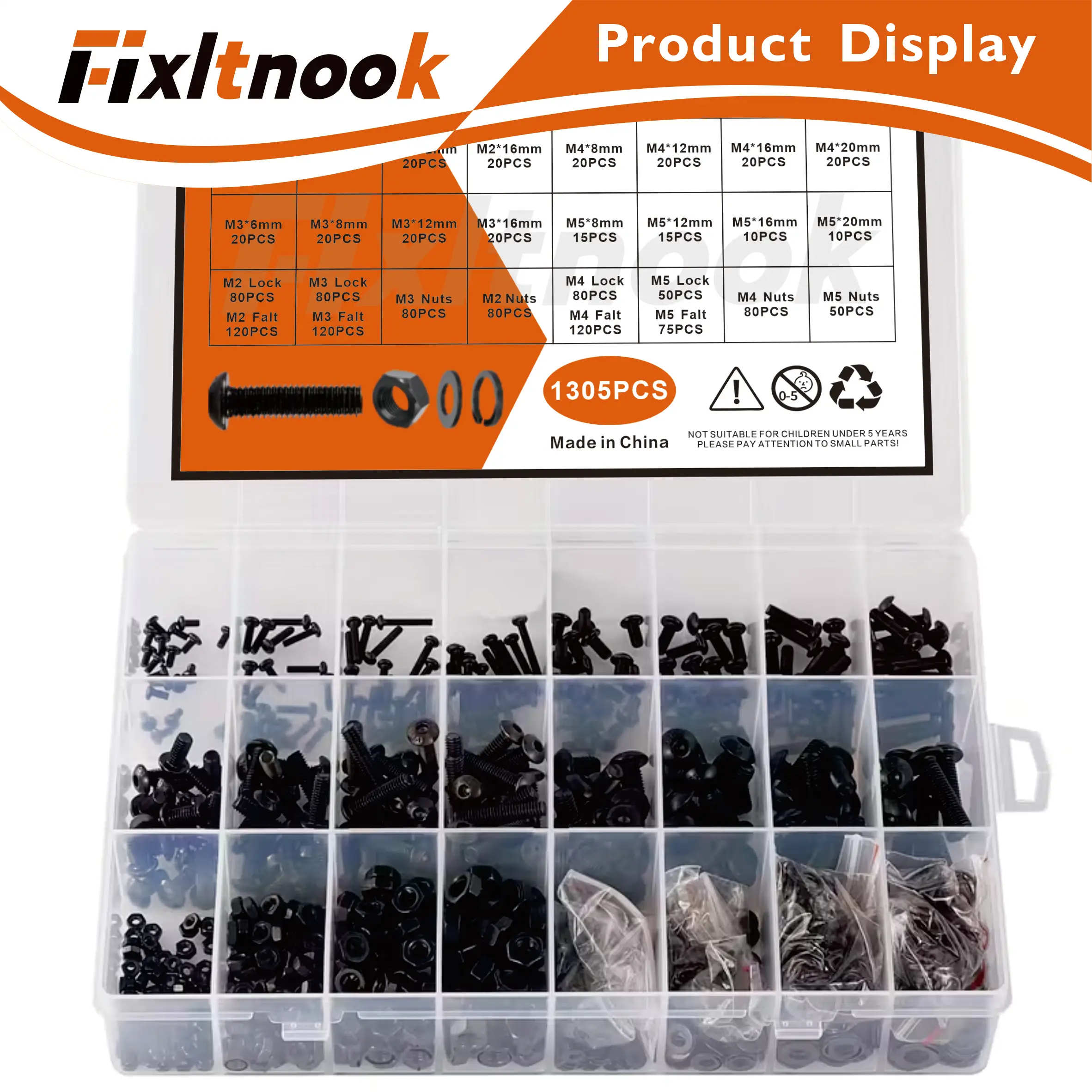 

Комплект классификации метрических винтов 1305 - комплект болтов и гаек из легированной стали класса 10,9, включая пружинную шайбу и плоскую шайбу.