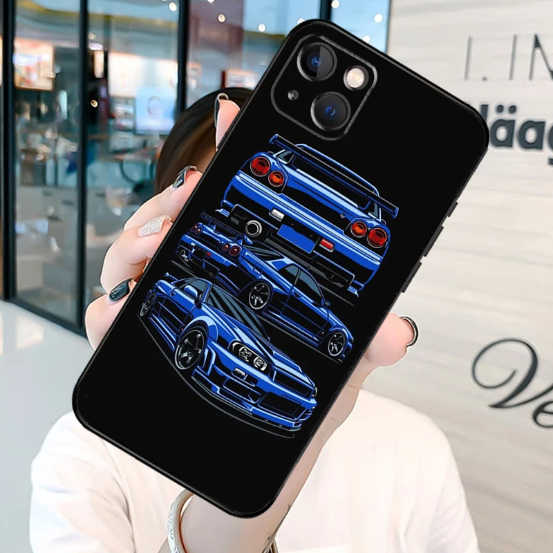 Skyline GTR R32 Phone Case on For iPhone 13 12 11 14 15 Pro Max 8 7 Plus SE 2020 XR X XS MAX Soft Back Cover