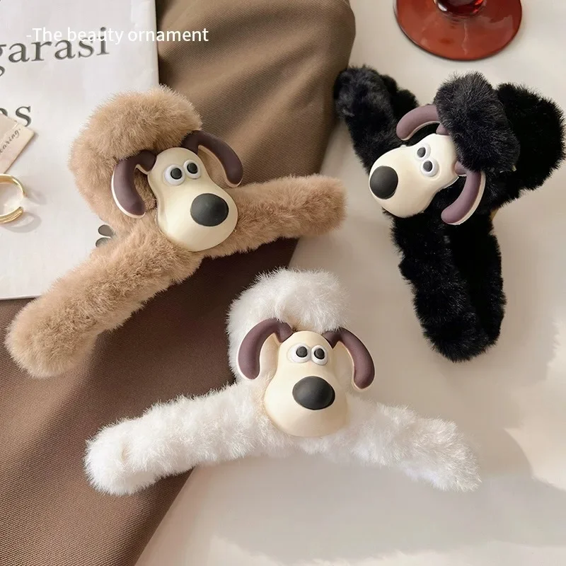 Kawaii Gromit Cartoon Plush Grab Clip Shark Clip Hairpin Headwear Hair Accessories Fashion Ins Cute Toys Birthday Gift For Girls