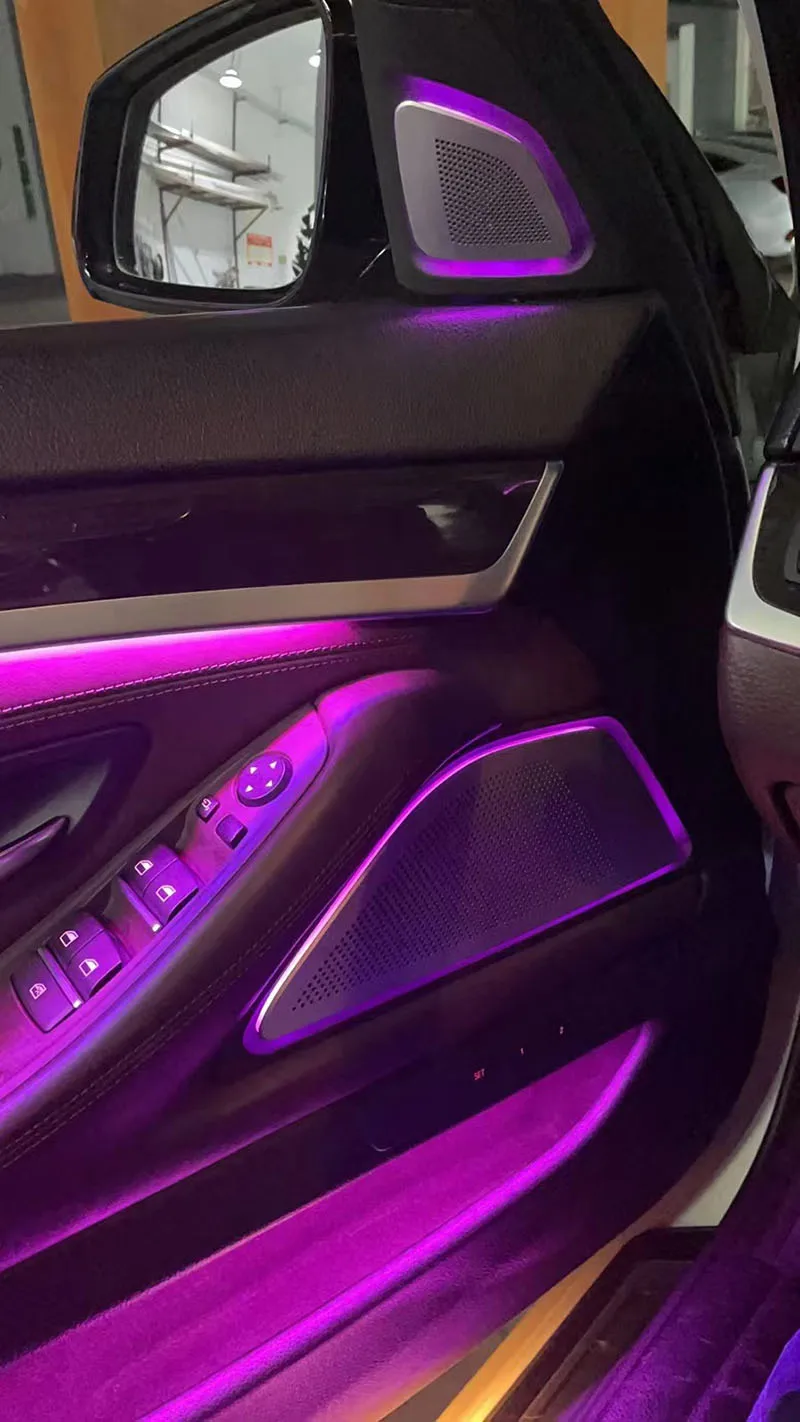Led speaker cover Kit For BMW 5 Series F10 F11 F18 Horn LED Ambient light Illuminate Speaker Cover Trim Refit cover