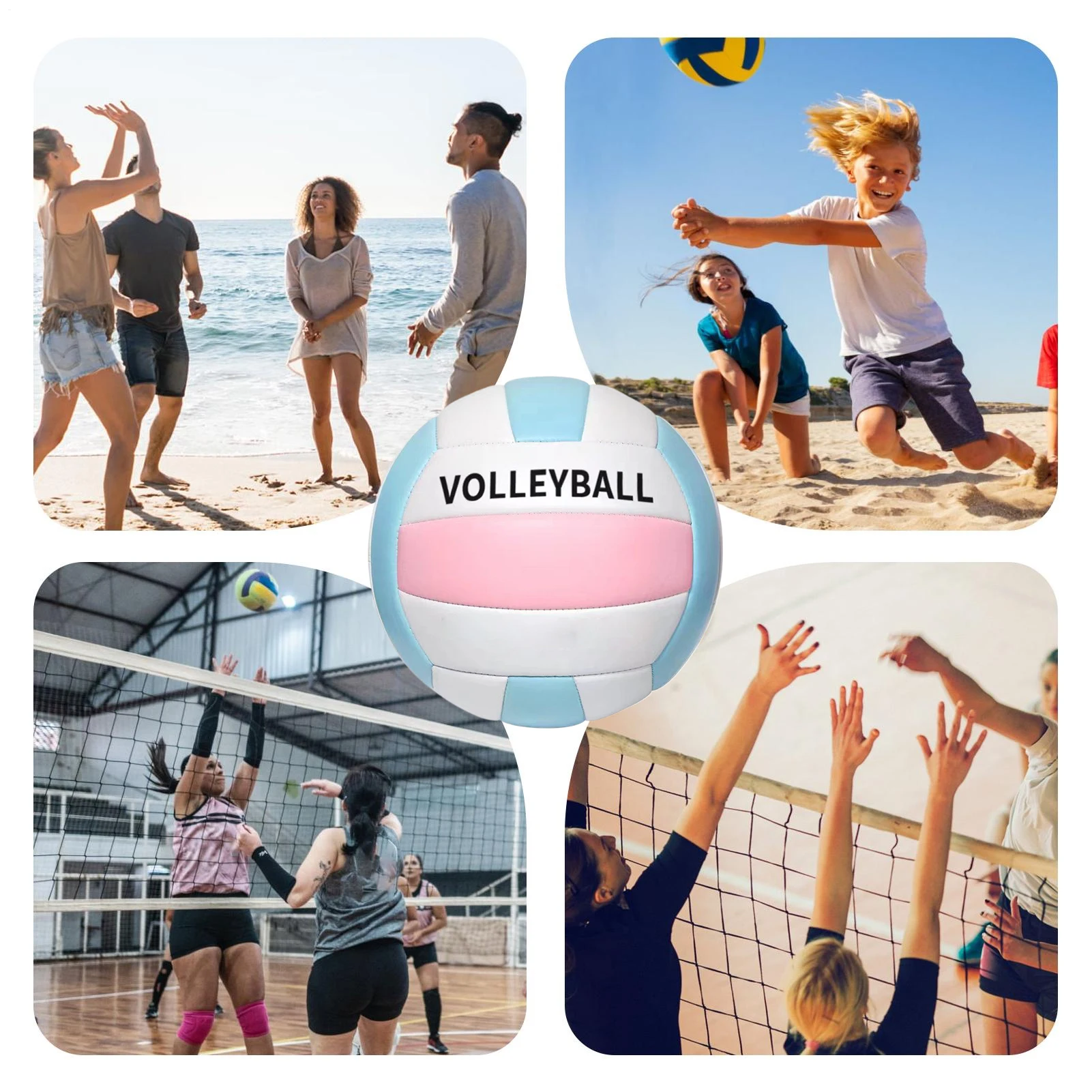 Thickened PU Volleyball No.5 Soft Touch Volleyball For Sport Training Professionals For beach games Pool Sand Court