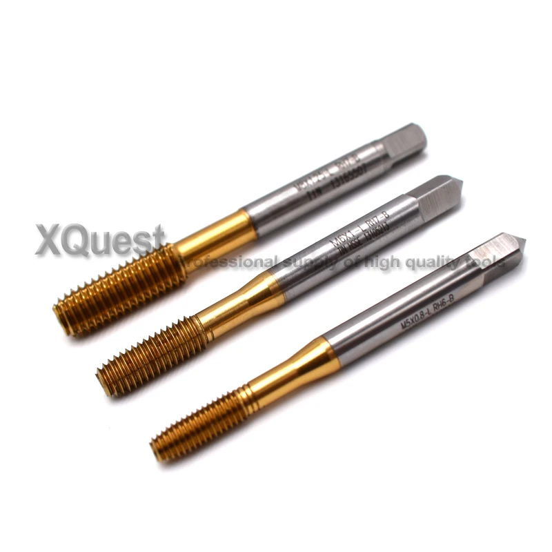 2PCS Tin HSSE Left Hand Thread Forming taps M2 M2.5 M3 M4 M5 M6 M8 M10 LH Fluteless Machine Tap M2X0.4 M3X0.5 M4X0.7 M5X0.8 M6X1