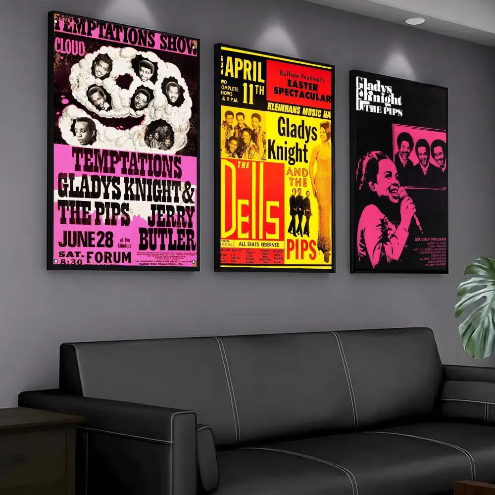 band G-Gladys Knight And The Pips-S Painting Calligraphy Artwork for Home Bedroom Office Wall Decoration Gift