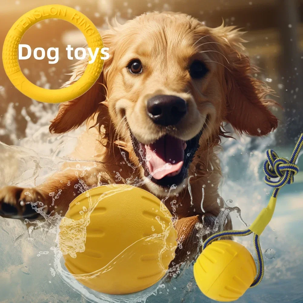 

Неразрушимая игрушка для тренировок с шариковым кольцом, устойчивая к укусам домашних животных, усиленная тренировочная игрушка с веревочным узлом, супер прочная, жевательная, интерактивная игра