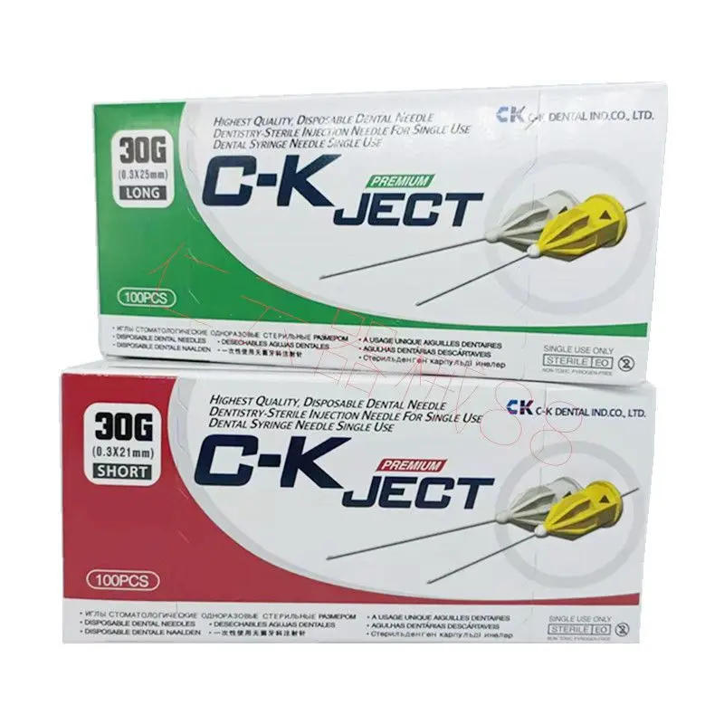 

100 шт., игла для шприца, стоматологические материалы для анестезии, одноразовая игла, шприц, стерильная игла, метрические/дюймовые стоматологические материалы