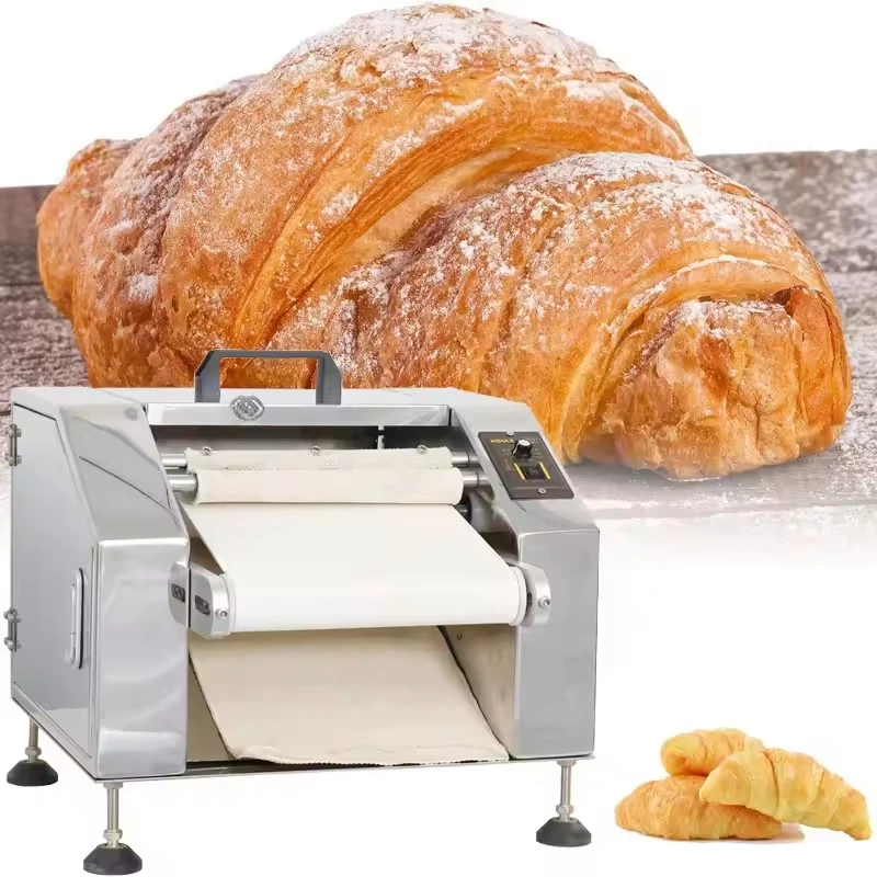 آلة تشكيل الرغيف الفرنسي الأوتوماتيكية ذات نوعية جيدة معدات المخابز خط إنتاج صنع الرغيف الفرنسي الكرواسون