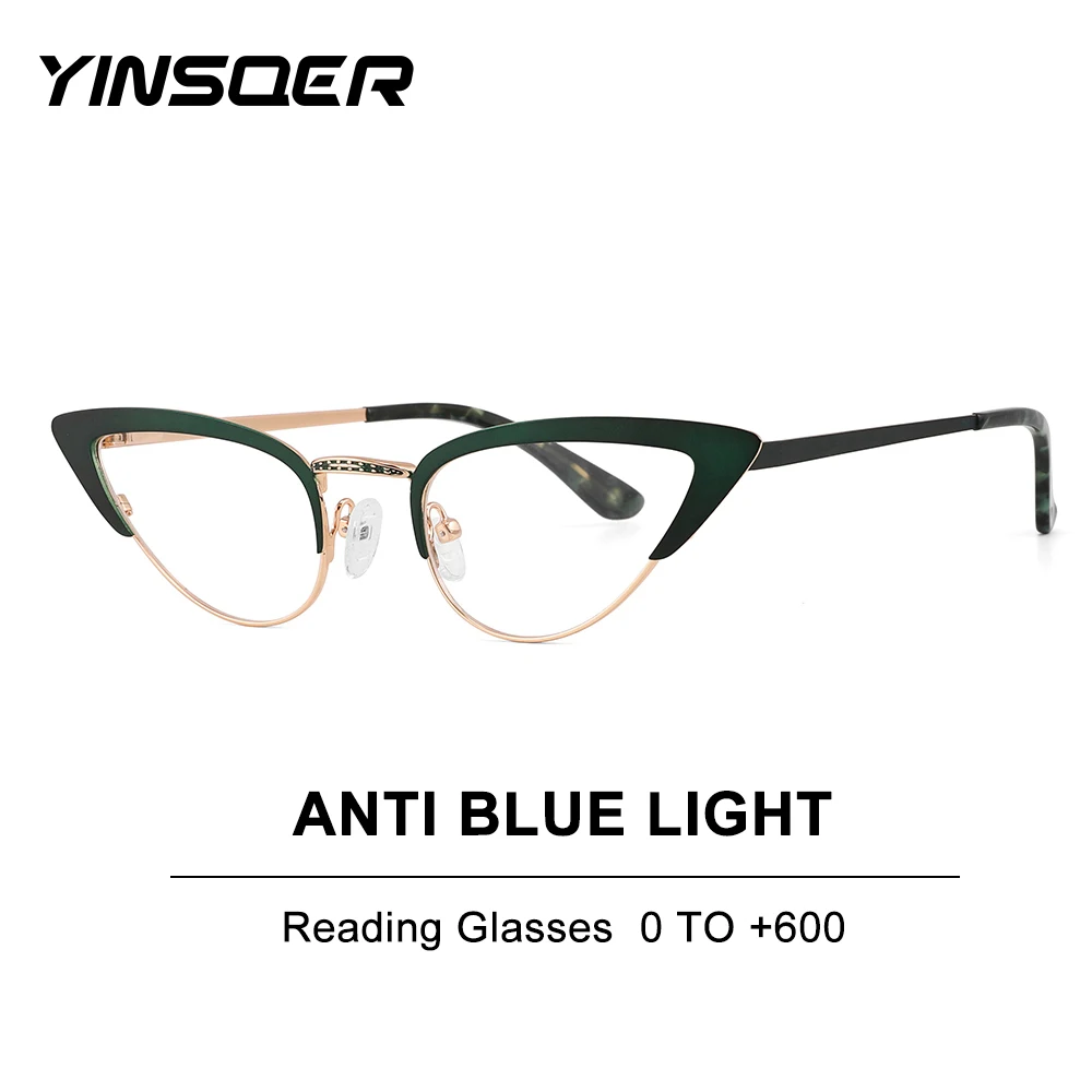 

Fashion Cat Eyes Frame for Women Optical Spectacles Anti Blue Light Reading Glasses Customize Prescription