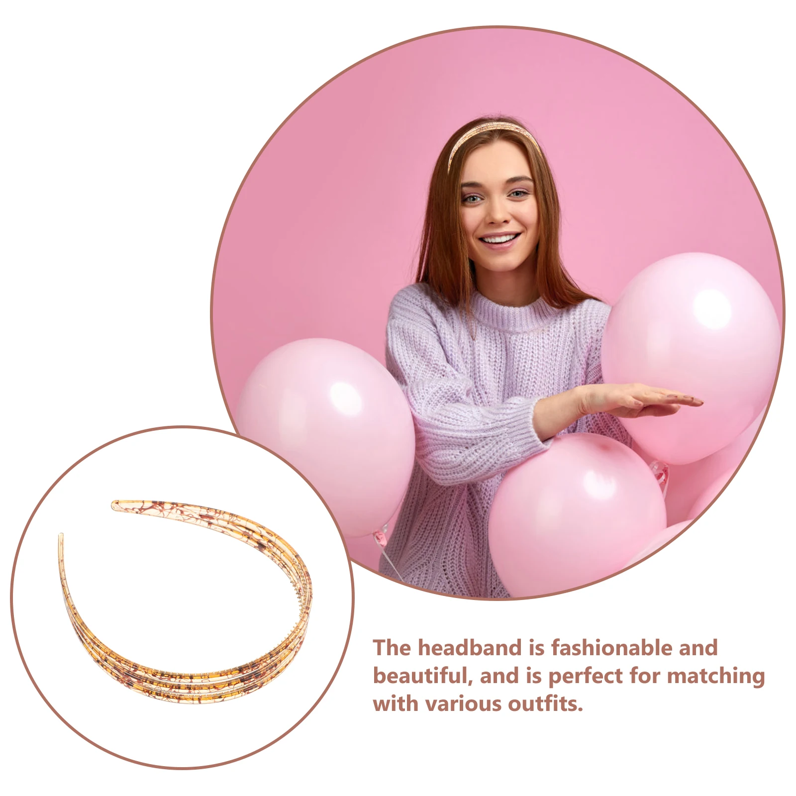 

Women Hairband Plastic Non-Slip Teeth Comb Headband Spa Face Washing Workout for Women Hair Comb Headband Plastic Headbands