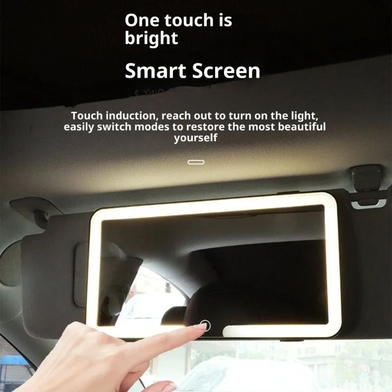 

High Definition Auto Visors Vanity Mirror With Light And ABS Housing For Travel Professional D7YA