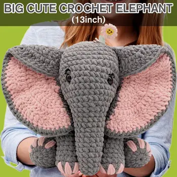 DIY Crochet Elephant Doll Kit 1