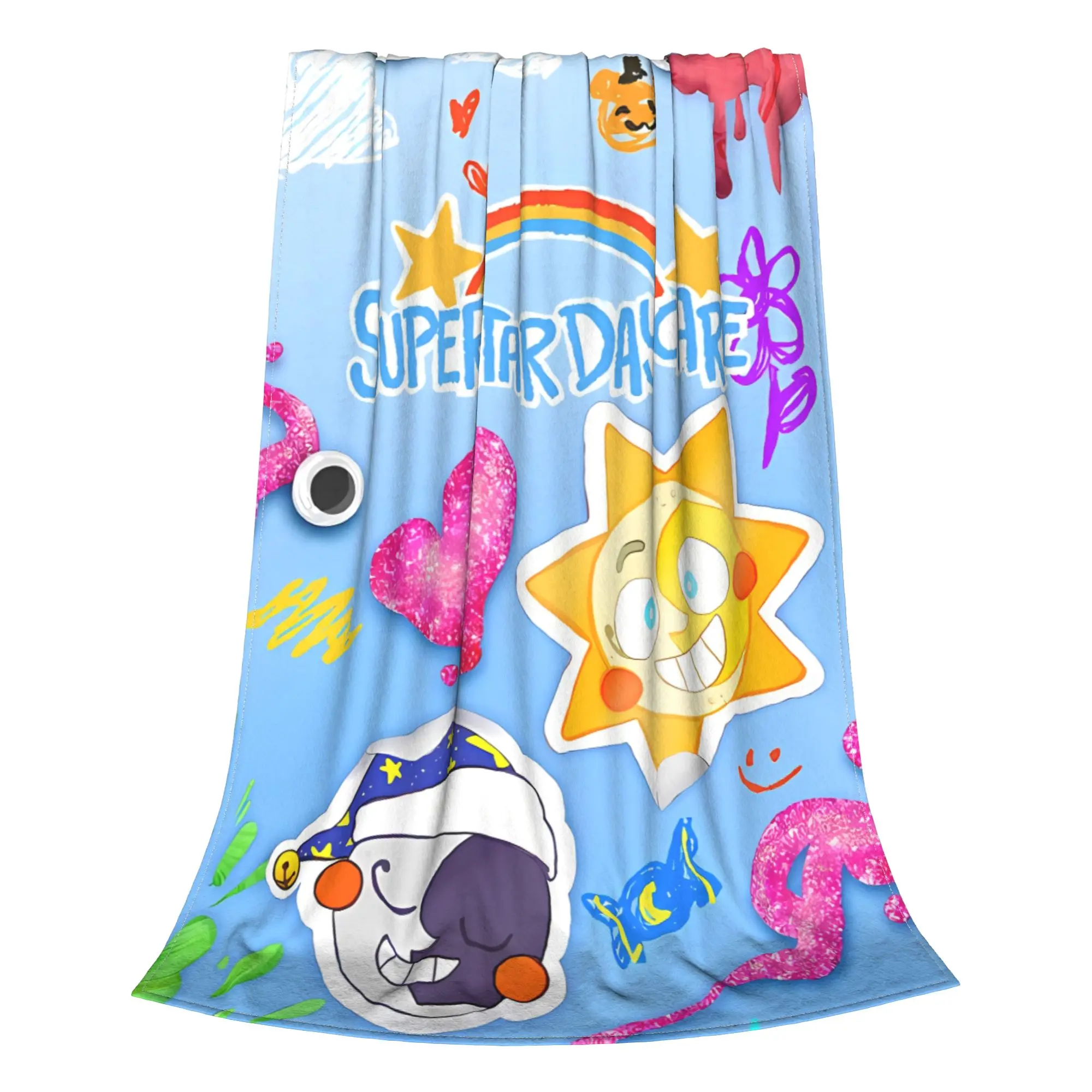 1PC Home Cutecore Superstar Daycare Craft F-FNAFS Blanket Super Cosy Plush Home Living Room Sofa Halloween