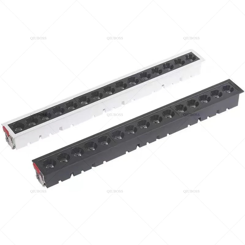 Wbudowane wbudowane lampy punktowe LED z wbudowaną linią światło kratki 10W/20W/30W do oświetlenia wnętrz W domu AC220V/110V