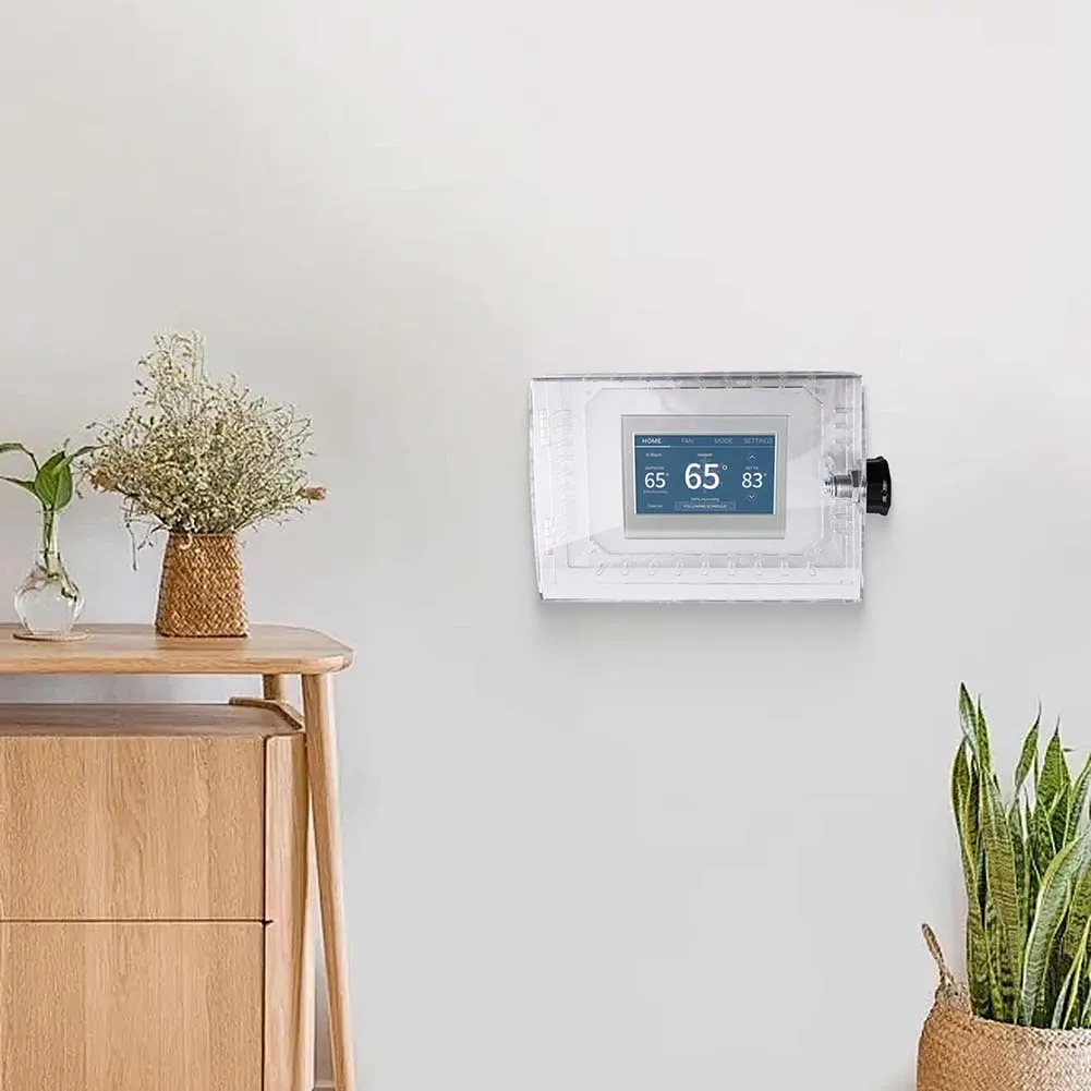 Home Installation Thermostat Lock Box Combination Lock Resettable Combination Lock Rounded Corner Safety Transparent Lock Box