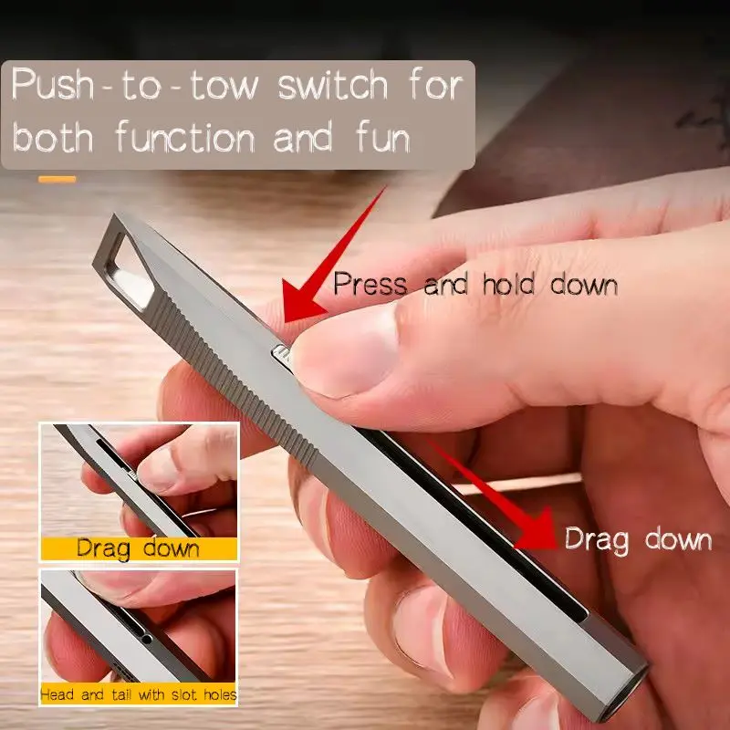 متعددة الوظائف في الهواء الطلق الدفاعية التيتانيوم قلم تخطيطي المحمولة EDC أدوات الطوارئ الراقية انزلاق توقيع قلم معدني الهدايا #3