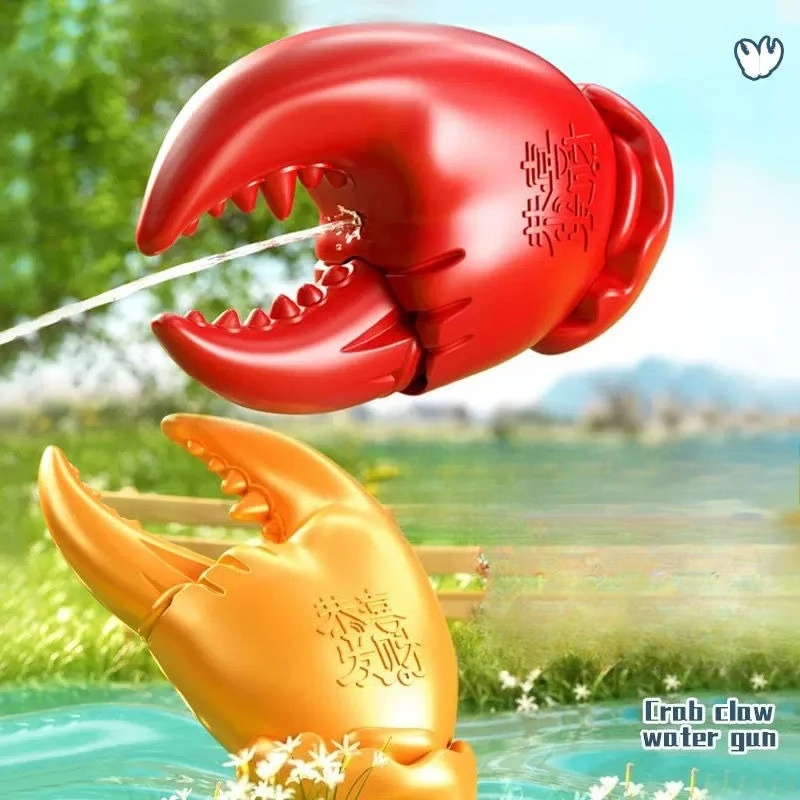 Pistola de agua con garra de cangrejo, juguete divertido, prensa, Mini pistolas de pulverización de agua, lucha contra el agua al aire libre para niños