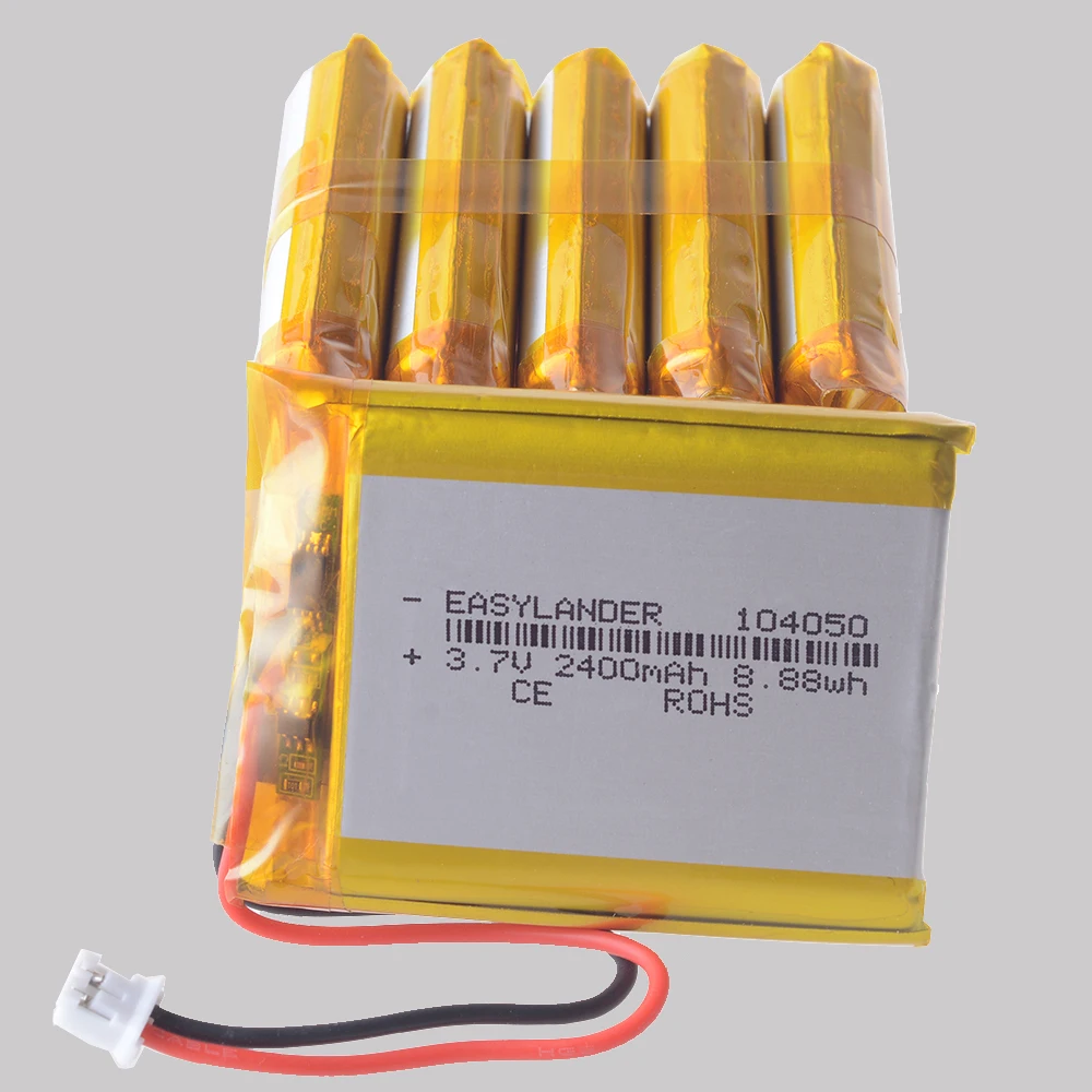 JST2.0mm 2Pin 3.7V 2000mAh 804050 Rechargeable Lithium Li-ion Polymer Battery 304050 404050 504050 604050 704050 904050 104050