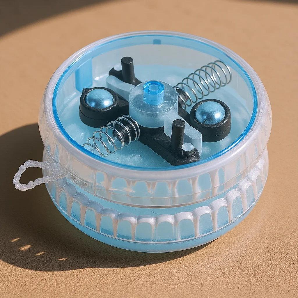 LED مضيئة يويو سلسلة الأزرق مطاطا ارتداء مقاومة لامعة سطح سهلة الحمل متعة حفلة تفضل Yoyos المهنية مضيئة #1