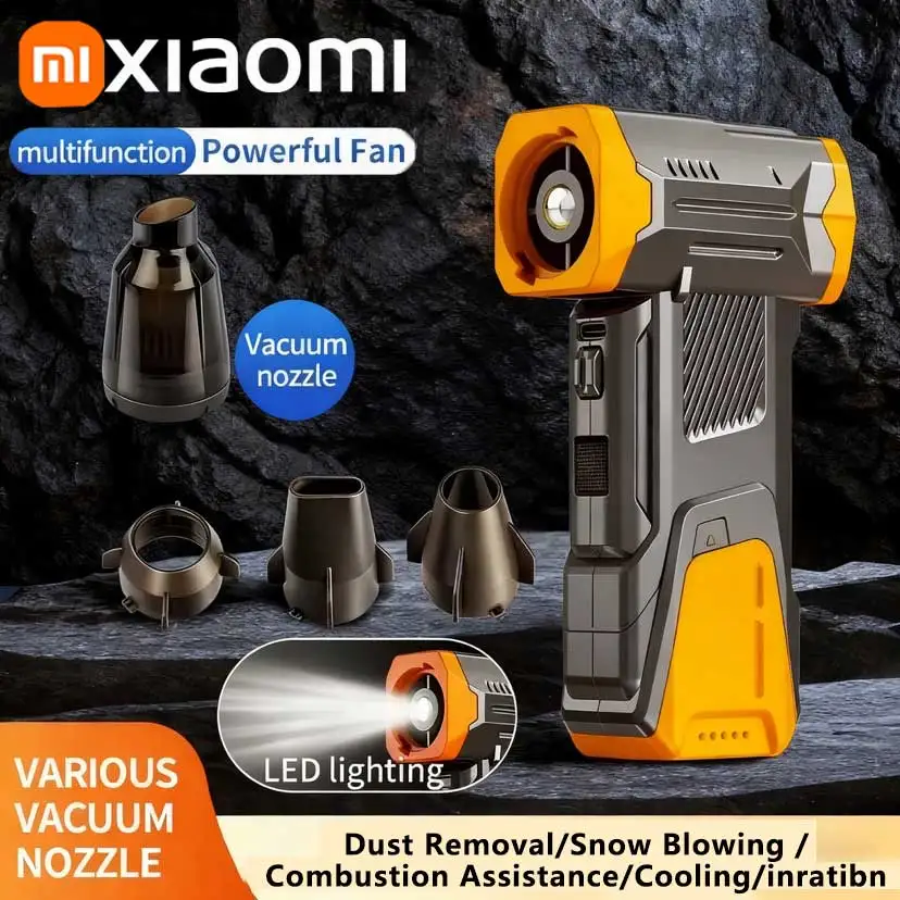 Xiaomi Violent Turbofan Lighting Camping Outdoor 990000 RPM High Speed Handheld Fan Dust Blowing Vacuum Cleaner New 2026