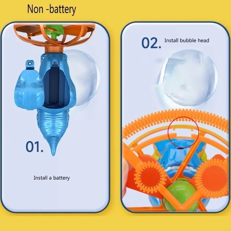 54DA カラフルなバブルマシンバブルブロワー子供遊ぶ電気バブルメーカーおもちゃ