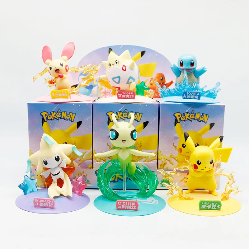 

2025 New trendy toys, blind boxes, playfulness, pet sprites, Pok é mon figurines, Pikachu Genggui ornaments, figurines, toys