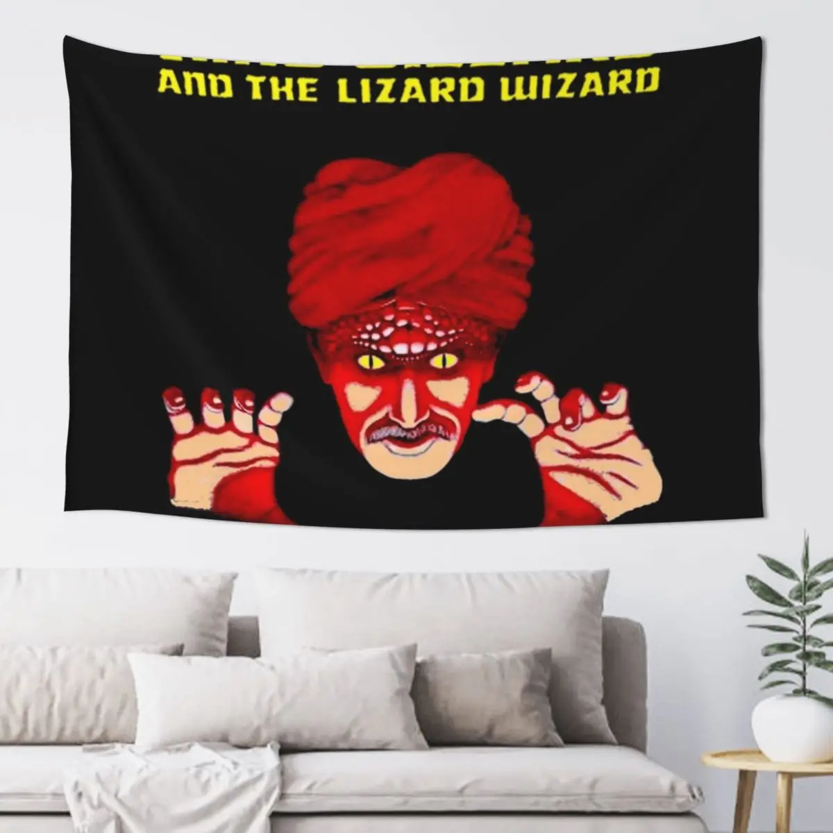 

KING GIZZARD : Abstract Lizard Wizard Advertising Print. Tapestry Wall Mural Tapete For The Wall Hanging Wall Tapestry