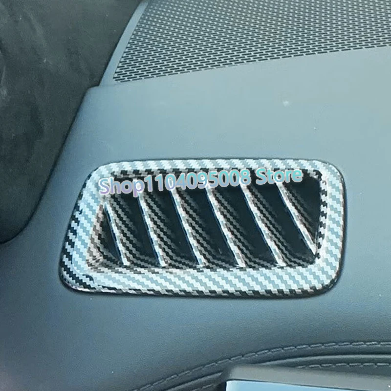 LHD For Hyundai Santa Fe MX5 2023 2024 2025 Carbon Fiber Car Dashboard Air Condition Vent Outlet Cover Trim Accessories - Image 2