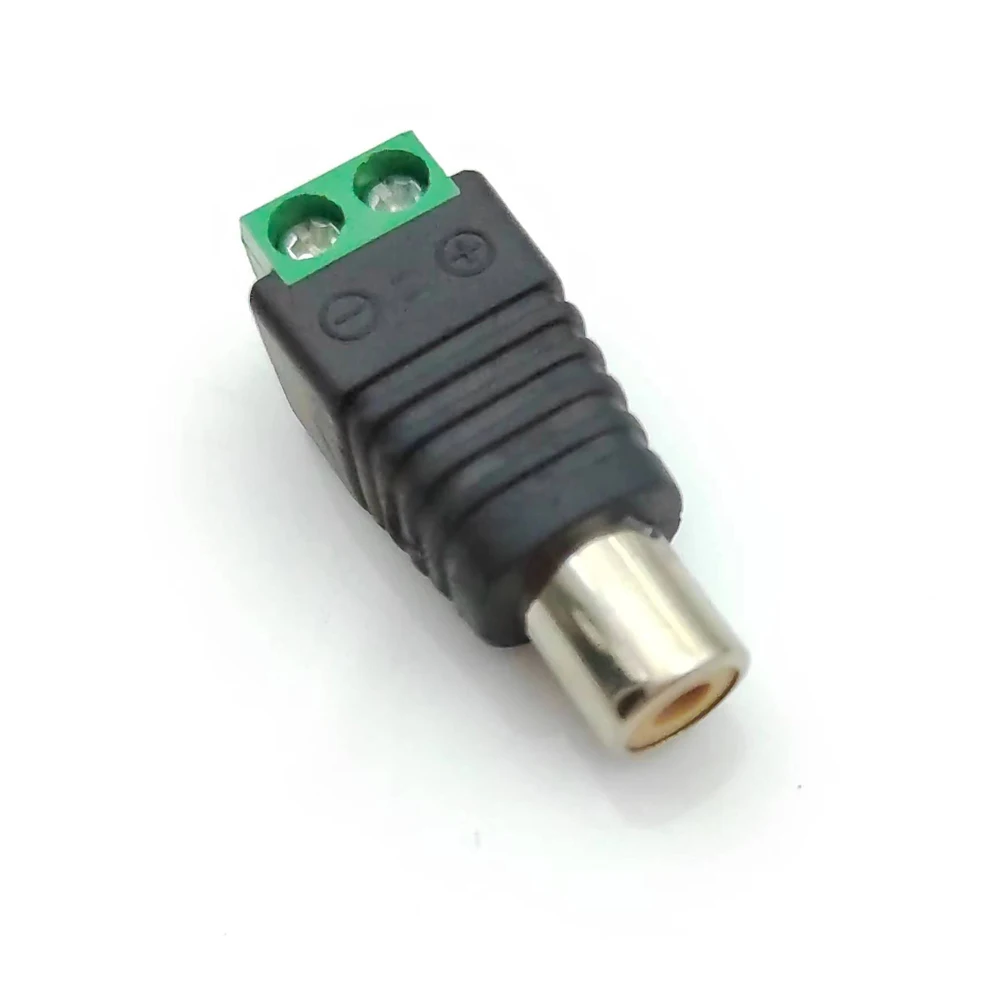 3 Stuks Rca Male Plug & Rca Vrouwelijke Jack Terminal Block Adapter Rca Av Terminal Audio Video Cctv Camera Speaker draad Kabel Connector