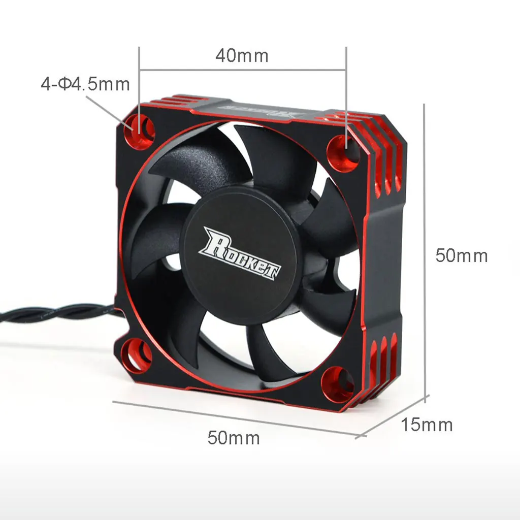 2 Stück SURPASS Rocket Kühlventilator 25mm 30mm 35mm 40mm 50mm Metall-Motorlüfter Wärmeableitungsventilatoren Abdeckung für 1/8 1/10 RC Auto Motor – Detail 39