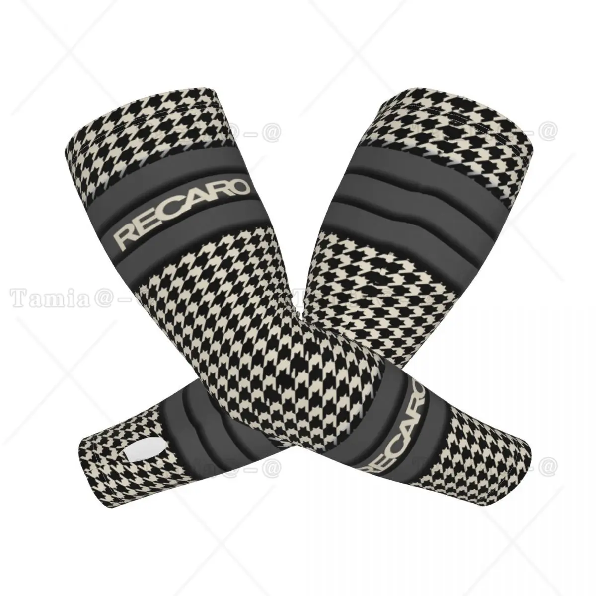 사용자 정의 Recaros Houndstooth UV 보호 냉각 팔 슬리브 여성 남성 스포츠 사이클링 문신 커버