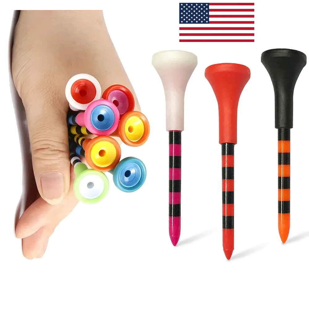 

50 шт., держатель для футболки для гольфа, 83 мм/70 мм, небьющийся, профессиональный цвет, уменьшение трения, боковое вращение, курс для гольфа, аксессуары для гольфа