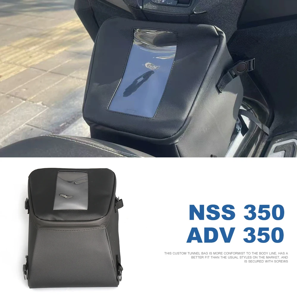 

Storage Pouch Tunnel Bag Fit For Honda ADV 350 ADV350 NSS350 Motorcycle Scooter Tunnel Fuel Tank Bag NSS 350 Travel Bag Black