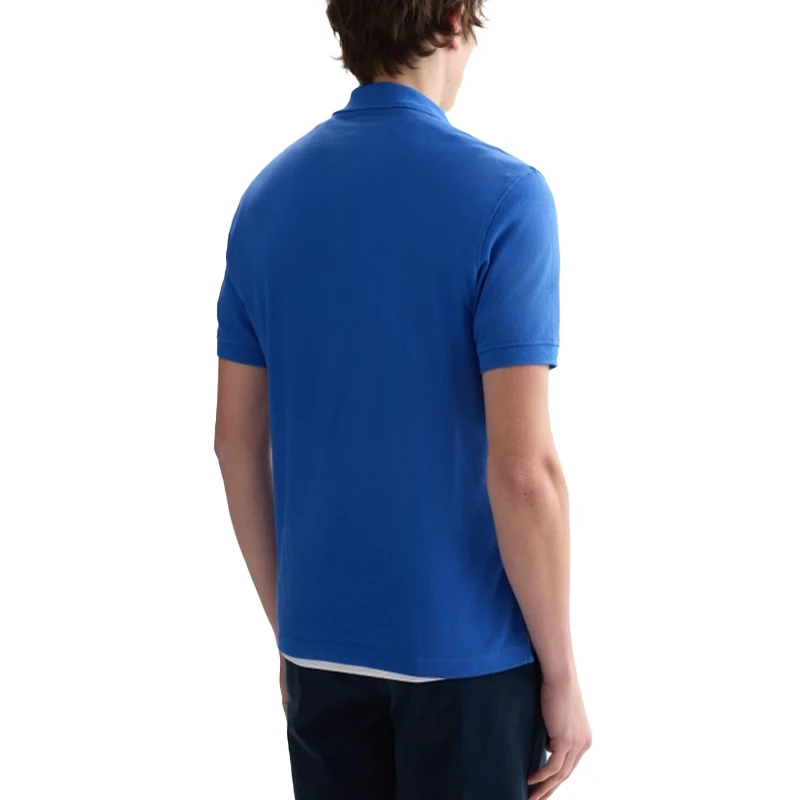 PG Kleines Logo Besticktes Einfarbiges Baumwoll-Kurzarm-Poloshirt für Herren Regular Fit Minimalistische Lässige Oberteile – Detail 6