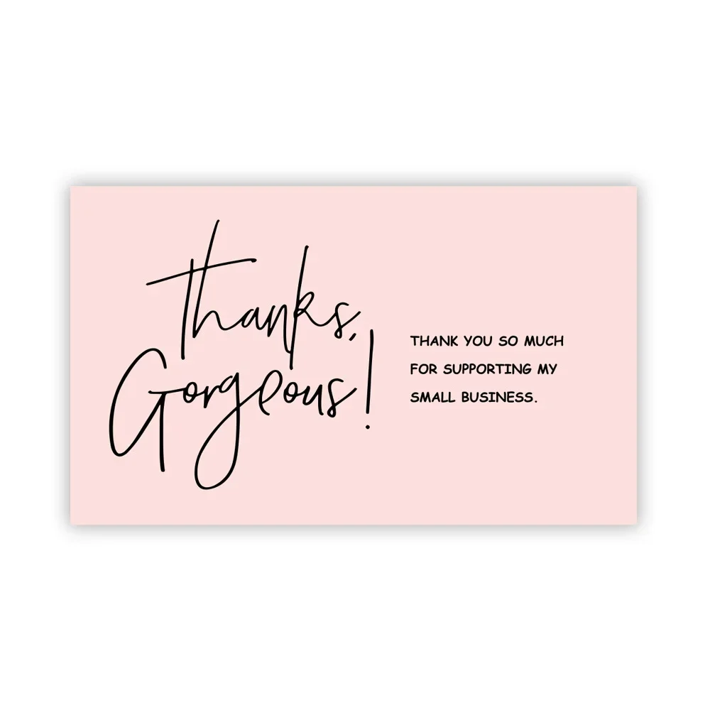 30pcs Thank You for Supporting My Small Business Card Thanks Greeting Card Appreciation Cardstock for Sellers Gift 5.4*9cm