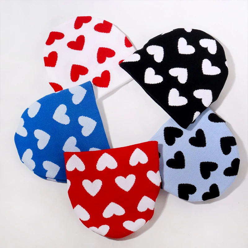 

Women's Caps New Lady Love Knitted Hats For Men Valentine's Day Exclusive Gift Fashion Casual Warm Winter Hat