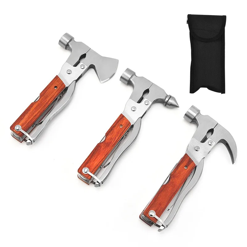 Outdoor multifunctional axe portable car tools camping tent hammer home camping emergency life-saving hammer axe hammer