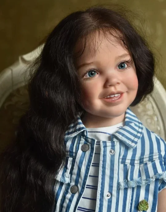 42inch Delphi Artist Painted Reborn Baby Doll with Rooted Hair Cloth Body Toy Toddler Gir