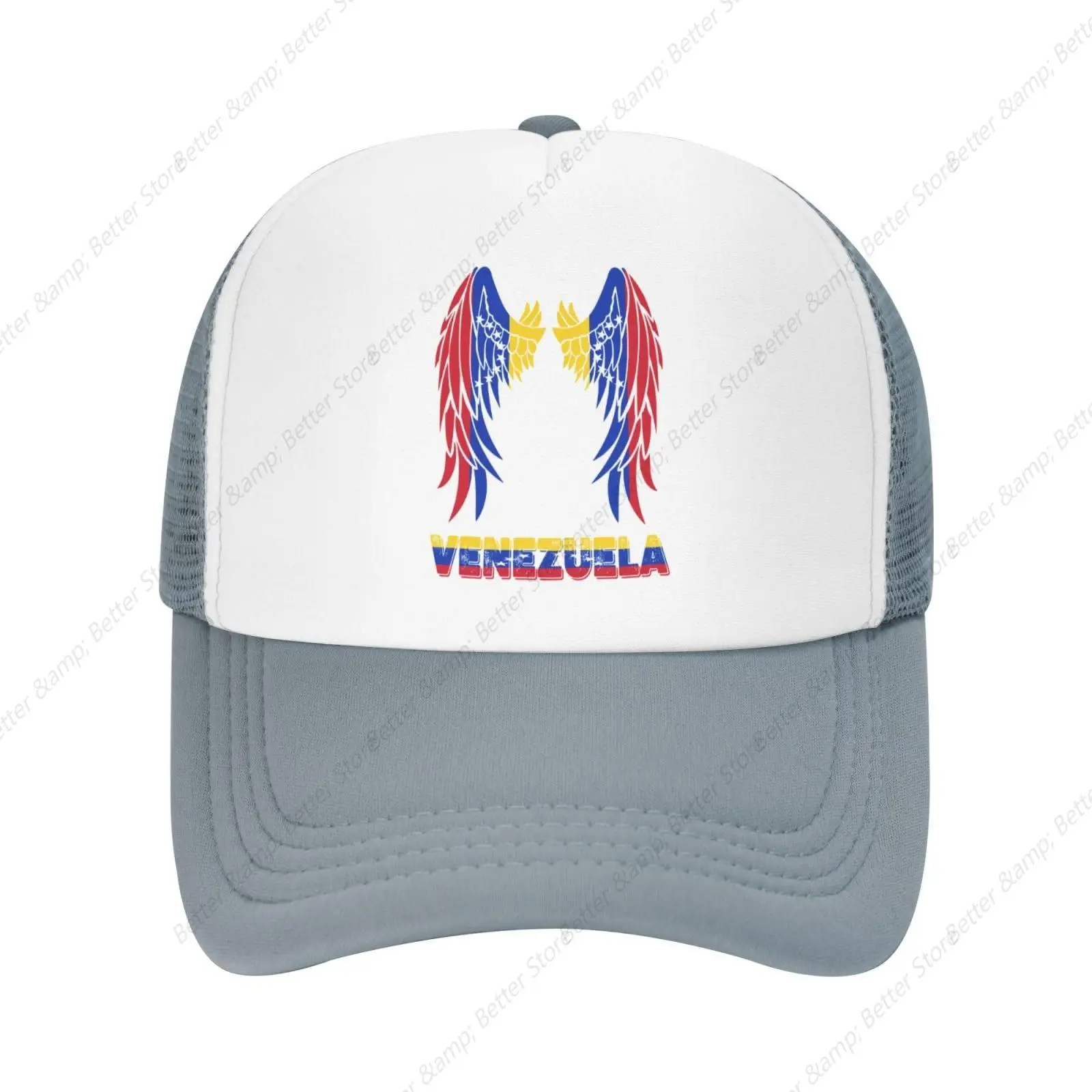 Wings Venezuela Flag Mesh Baseball Cap Sports Hip Hop Unisex Dad Truck Flat Bill Snapback Brim Hat for Men Women