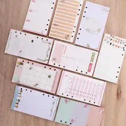 A5/A6 40 sheets Kawaii Loose Leaf Notebook Paper Refill Spiral Binder Index Inner Pages Monthly Weekly Daily Planner Agenda