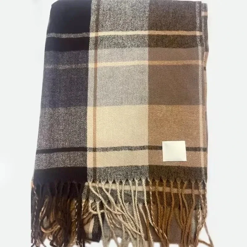 

Шарф для влюбленных, женский зимний классический клетчатый утепленный студенческий длинный платок, утепленный шарф для сохранения тепла, мужские зимние шали