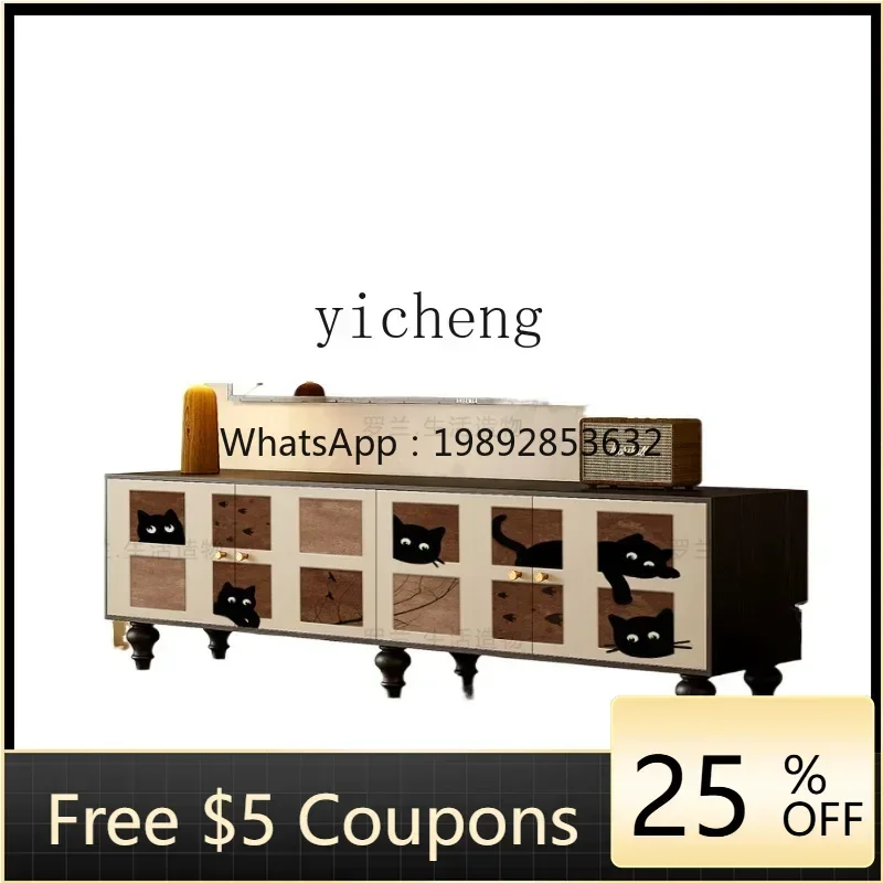 

ZZXL solid wood TV cabinet storage stand cabinet bedroom bedside integrated storage cabinet