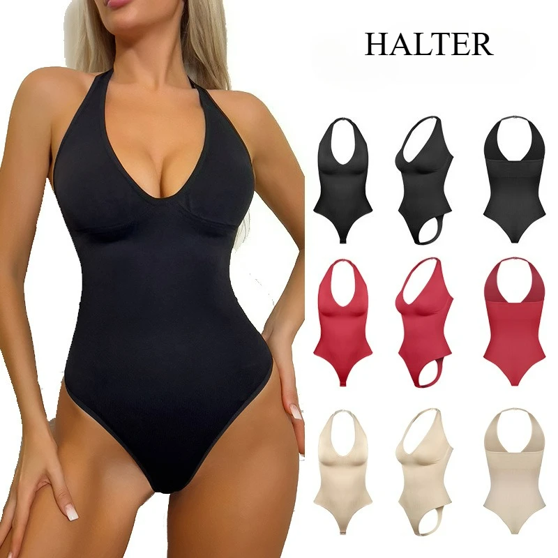 

Стринги с лямкой на шее, боди, корректирующее белье, женское корректирующее белье с открытой промежностью, корректирующее белье с плоским животом, формирователь талии, нижнее белье